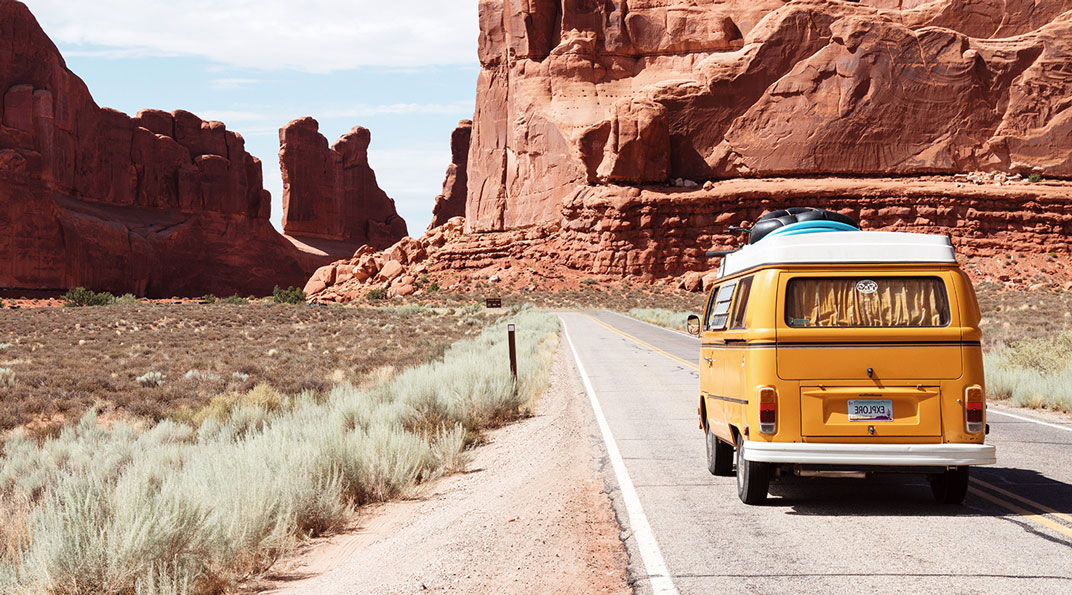 Minibus on Road