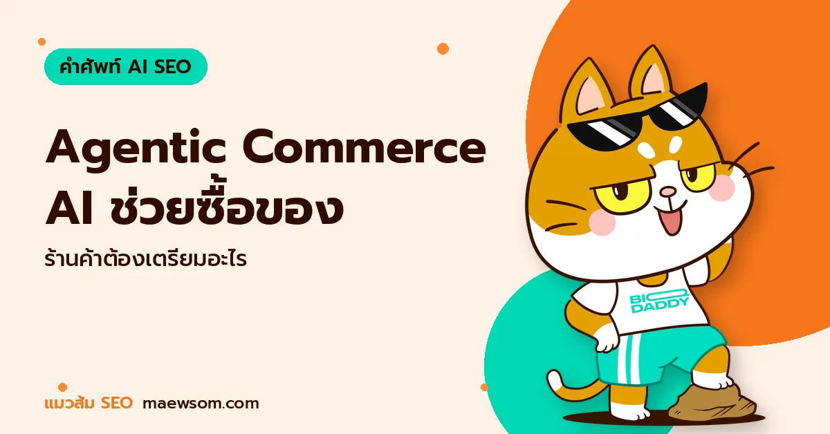 Agentic Commerce AI ช่วยซื้อของ - แมวส้ม SEO