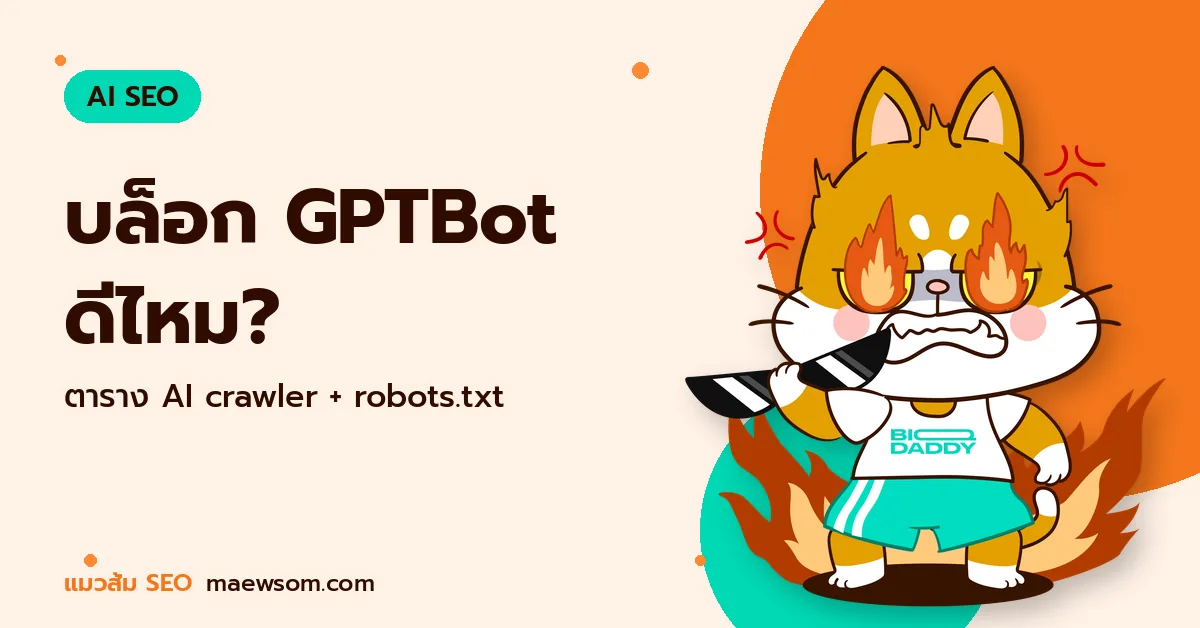 บล็อก GPTBot ดีไหม? - แมวส้ม SEO