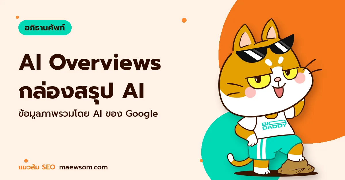 AI Overviews คืออะไร กล่องสรุป AI บนหน้า Google ฉบับเข้าใจใน 3 นาที AI Overviews กล่องสรุป AI - แมวส้ม SEO
