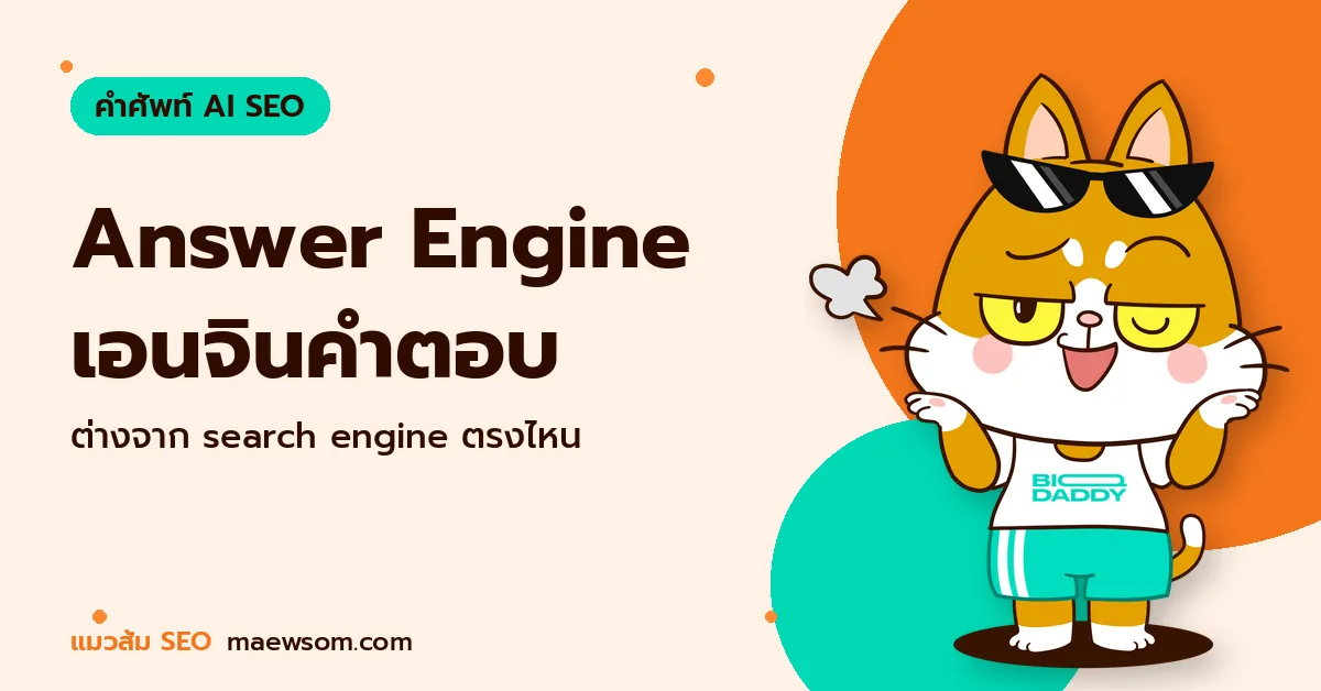 Answer Engine เอนจินคำตอบ - แมวส้ม SEO