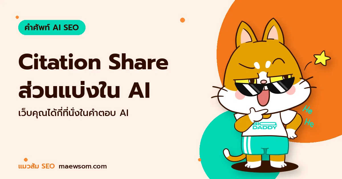 Citation Share ส่วนแบ่งใน AI - แมวส้ม SEO