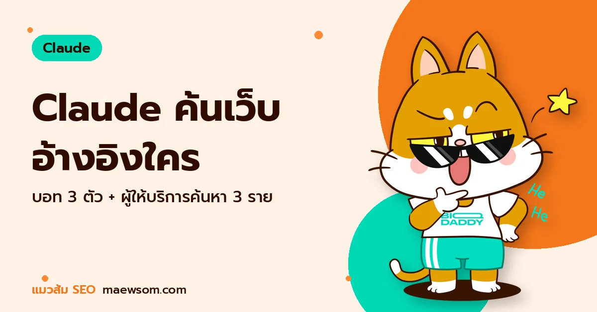 Claude ค้นเว็บ อ้างอิงใคร - แมวส้ม SEO