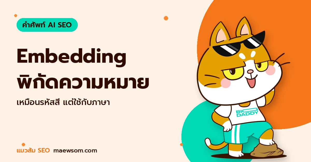Embedding พิกัดความหมาย - แมวส้ม SEO