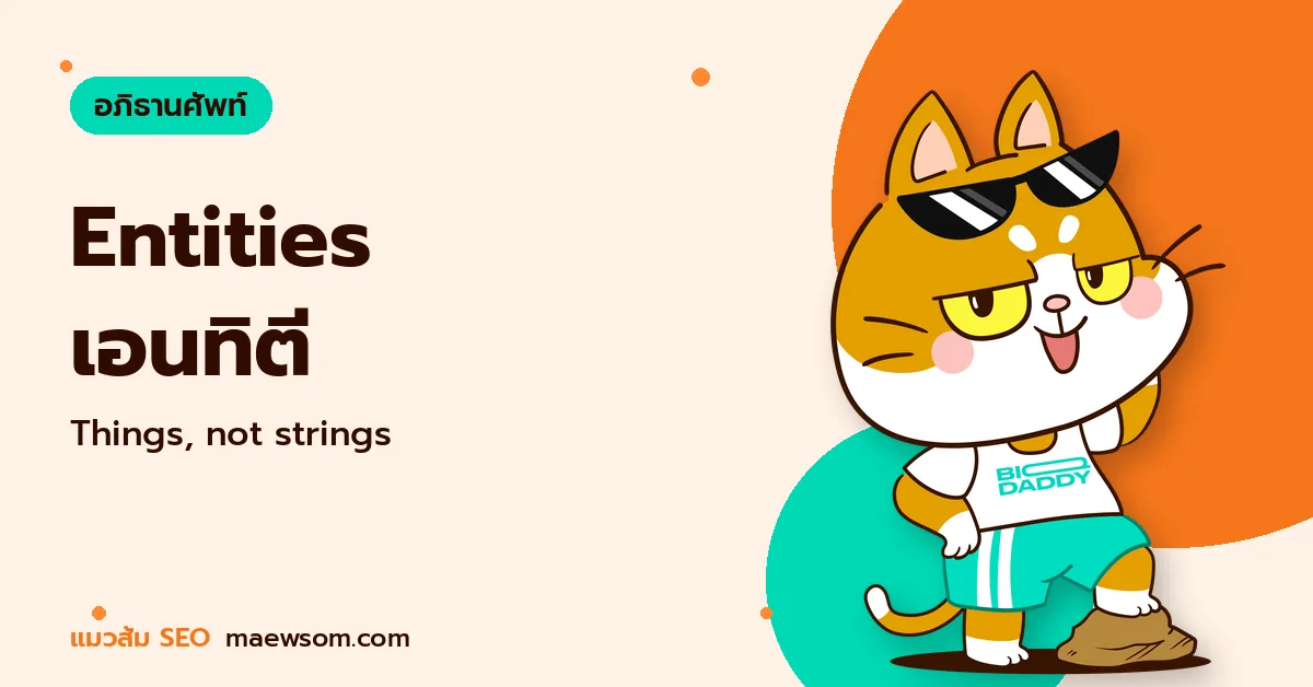 Entities คืออะไร ทำไม Google และ AI มองสิ่งของ ไม่ใช่แค่คำ Entities เอนทิตี - แมวส้ม SEO