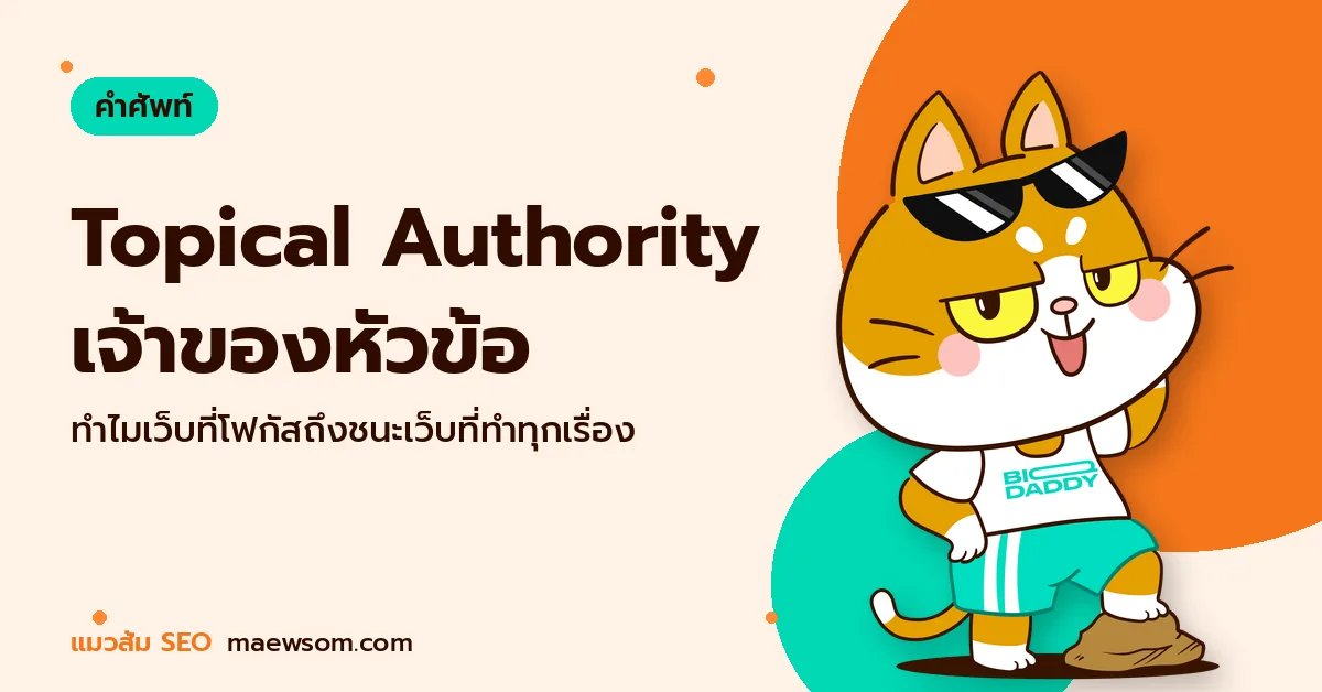 Topical Authority เจ้าของหัวข้อ - แมวส้ม SEO
